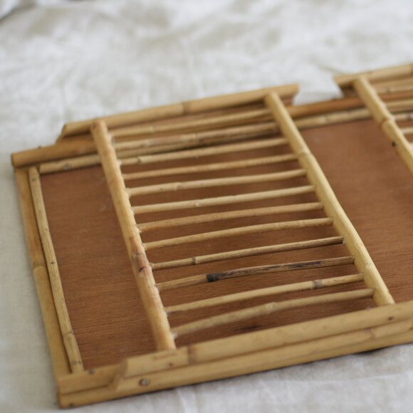 Vintage Rattan Breakfast in Bed Tray/Table/Desk/Coffee Station - Picture 6 of 7